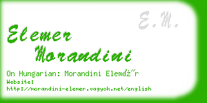 elemer morandini business card